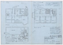 Ritning till ungdomshem (flickhem) i Hökarängen från 1949