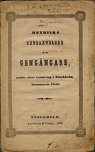 Metriska betraktelser af en gengångare, under dess vandring i Stockholm, sommaren 1846