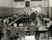 Schackspel på sportlovet 1954