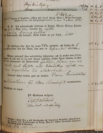 Utdrag ur Ammeskaffningskontorets dagbok år 1831