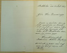 Johanna Matilda Hagtorn meddelar att hon inte kommer till besiktning då hon är bortrest. Brev till polisens prostitutionsavdelning, den 14 juli 1885