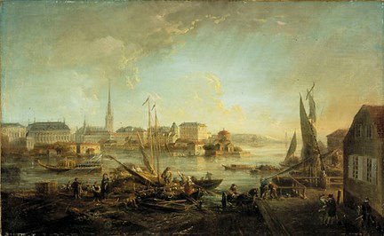 Utsikt mot Gamla stan och Riddarholmen 1780.
