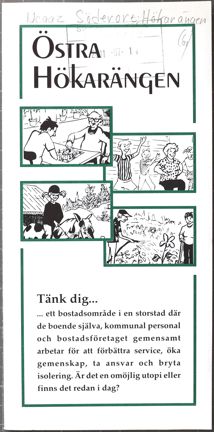 Tryckt folder om Östra Hökarängen
