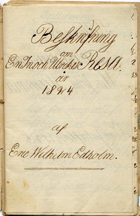 En sjuårig pojkes resedagbok från 1824