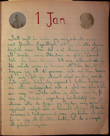 Maja reflekterar över sitt dagboksskrivande 1918