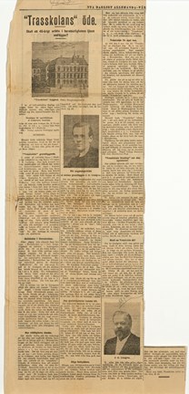 Tidningsartikel ur Nya Dagligt Allehanda 1910 som beskriver Lindgrenska Trasskolans historia.
