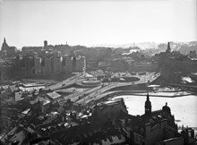 Slussen från Tyska kyrkans torn 15 mars 1949