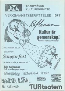 Verksamhetsberättelse, Skarpnäcks kulturkommitté 1977