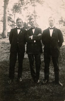 Steiner, Blidberg och Manne Andberg, 1915. IF Olympia