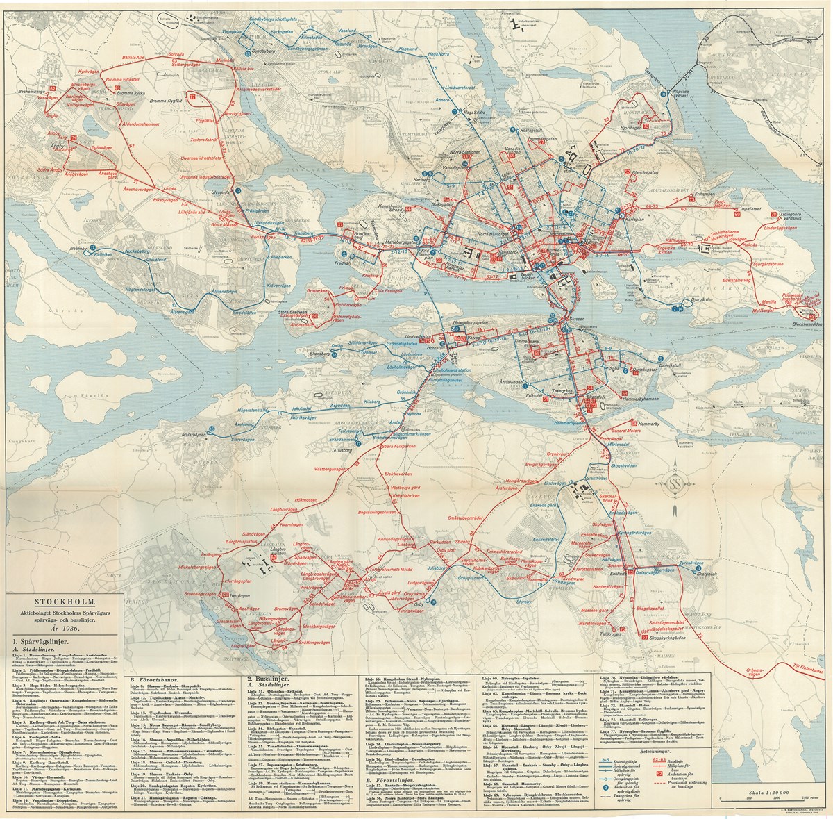 Stockholmskarta 1936 - Stockholmskällan