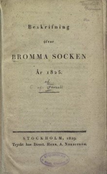 Beskrifning öfver Bromma socken år 1825 / Carl af Forsell
