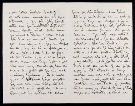 Utdrag ur brev från prins Eugen till sin mor drottning Sophia från 1907 där han beskriver hur viktig frågan om utvidgad rösträtt är för honom. 