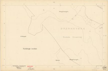 Bladet är ritat i tusch på papper som numera är gulnat