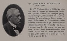 Johan Erik Algernon Börtzell. Ledamot av stadsfullmäktige 1881-1887 och 1889-1903