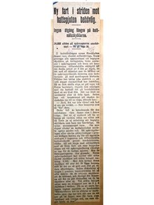 "Ny fart i striden mot hattspjuten behövlig" - artikel Dagens Nyheter 1913