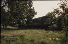 Tunnelbanetåg vid Skogskyrkogården år 1979