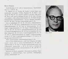 Knut Olsson. Ledamot av stadsfullmäktige 1942-1972