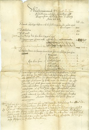 Bödeln Mäster Mikaels löneavtal från 1635
