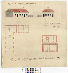 Ritning över hus i kvarteret Blasieholmen