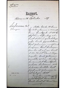 Polisrapport om Carl Andersson misstänkt för ”otukt” 1887 