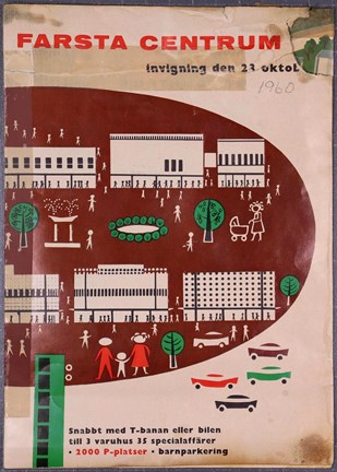 Broschyr i färg till invigningen av Farsta Centrum 1960