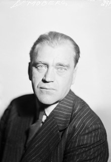 Porträtt av Vilhelm Moberg, författare