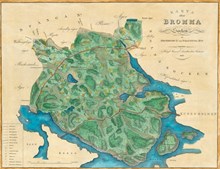 Karta över Bromma socken 1829
