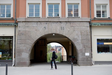 Heidi von Borns litterära skylt vid Sankt Eriksplan.
