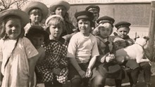 Kolonibarn från Kungsholmens elementarskola för flickor på Västra Edsvik på Väddö