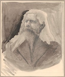 Porträtt av Gustaf Klemming - riksbibliotekarie på Kungliga biblioteket