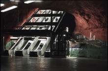 Solna tunnelbanestation år 1975