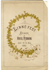 Linné-fest - diner å Hotel Rydberg den 13-14 maj 1885.