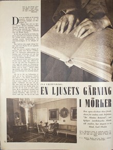 De blindas bokfond - tidningsartikel om grundaren Carl Thulin 1945