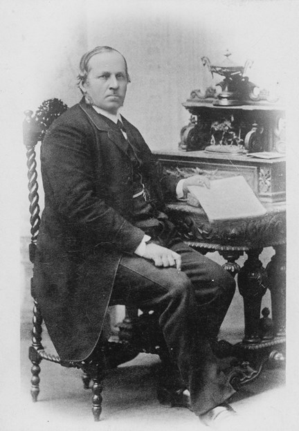 Porträtt av helbrägdagörelsepredikanten Fredrik August Boltzius 1893