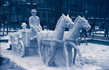 Snöskulptur i Kungsträdgården 1966