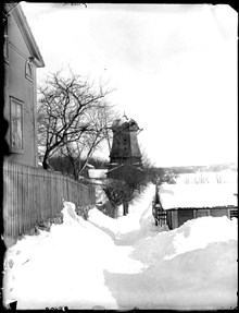 Waldemarsudde med Linoljekvarnen från 1784 samt senare riven äldre bebyggelse