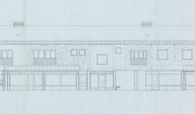 Huslänga i Årsta centrum, ritningar från 1946-1947