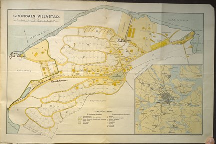 Karta över Gröndals villastad från 1904.