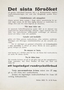 ”Varje ansvarsmedveten kvinna måste den 27 augusti gå ut och rösta mot rusdryckerna” – Vita bandet 1922