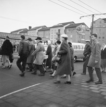 Trafikanter vid Gullmarsplan 1957