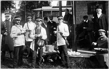 Frivilliga förare och konduktörer under storstrejken 1909