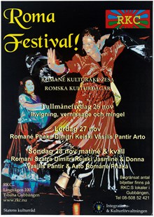 Affisch för festivalen Romska Kulturdagar
