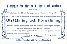 Föreningen för bistånd åt lytta och vanföra i Stockholm 1904