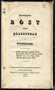 Sanningens röst från gäldstugan i Stockholm