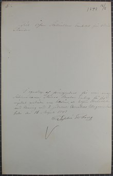 Som förmyndare av sin make ansöker Sofie Enberg om att driva omnibusrörelse 1848