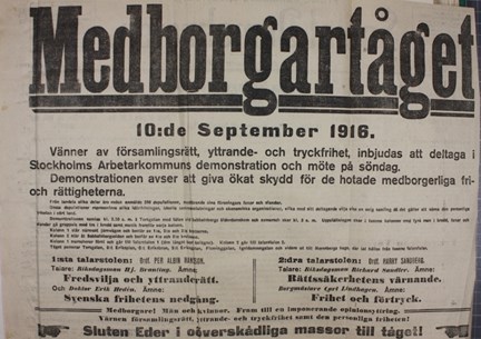 Medborgartåget - demonstration 1916. 
