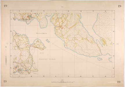 1920 års karta över Brännkyrka del 19 