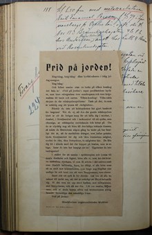 Ungsocialist grips för utdelande av flygblad juldagen 1913 - anteckningsboken
