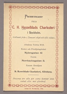 C. H. Hasselblads charkuteri
