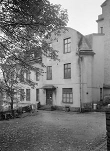 Högbergsgatan 57 före rivning 1950. Gårdsfasad